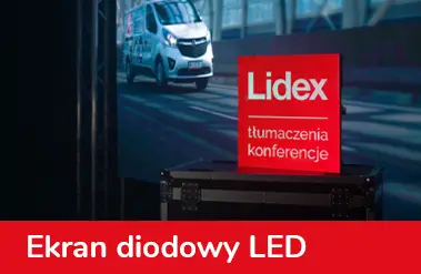Obsługa konferencji - ekran diodowy LED